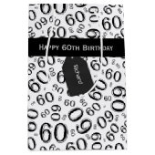 個人化して下さい: 丘の第60誕生日のテーマに ミディアムペーパーバッグ (正面)