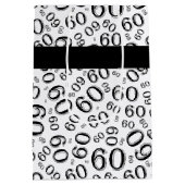 個人化して下さい: 丘の第60誕生日のテーマに ミディアムペーパーバッグ (裏面)