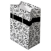 個人化して下さい: 丘の第60誕生日のテーマに ミディアムペーパーバッグ (裏面アングル)