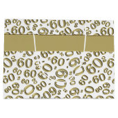 個人化して下さい: 丘の第60誕生日のテーマに ラージペーパーバッグ (裏面)