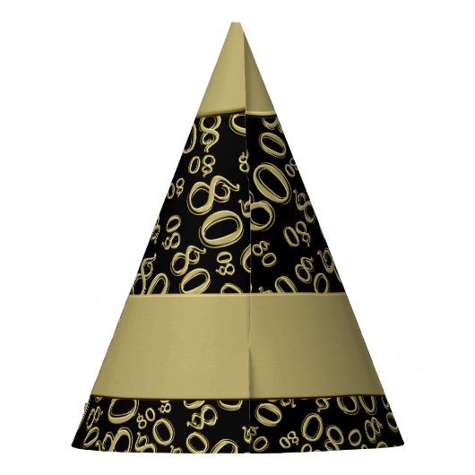 個人化して下さい: 丘の第80誕生日のテーマに パーティーハット (裏面)