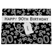 個人化して下さい: 丘の第90誕生日のテーマに ラージペーパーバッグ (正面)