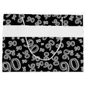 個人化して下さい: 丘の第90誕生日のテーマに ラージペーパーバッグ (裏面)