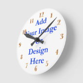 (個人化して下さい)個人的なtouchを加えて下さい。 金ゴールド数 ラウンド壁時計 (傾斜)