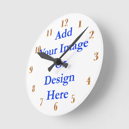 (個人化して下さい)個人的なtouchを加えて下さい。 金ゴールド数 ラウンド壁時計 (傾斜)