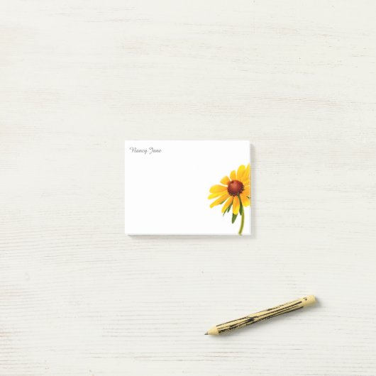 個人化して下さい: 写真撮影ミニマルな黒目のスーザン ポストイット (デスク上)