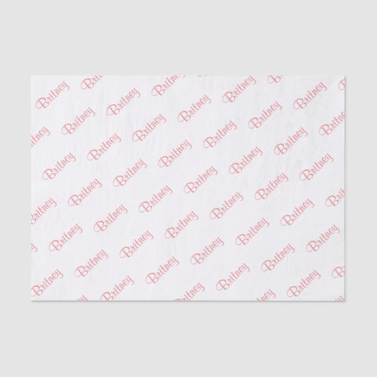 個人化して下さい: 女の子の一流のピンクの誕生会のテーマ 薄葉紙 (正面)