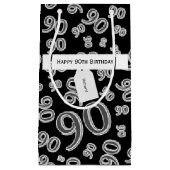 個人化して下さい:  幸せな第90誕生会のテーマ スモールペーパーバッグ (正面)