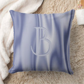 個人化して下さい: 淡いブルーのフェイクなサテンの生地 クッション (ブランケット)