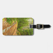 個人化して下さい: 煙山の砂利道の写真 ラゲッジタグ (正面横)