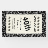 個人化して下さい: 私の第40誕生会への歓迎 横断幕 (横)