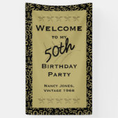 個人化して下さい: 私の第50誕生会への歓迎 横断幕 (縦)