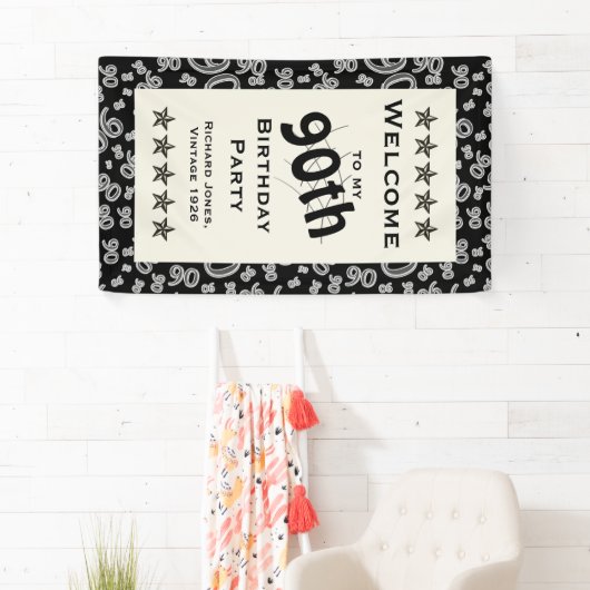 個人化して下さい: 私の第90誕生会への歓迎 横断幕 (インサイチュ)