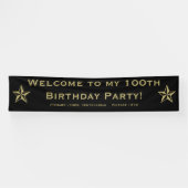 個人化して下さい: 私の100th誕生会への歓迎 横断幕 (横)