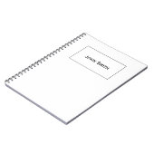 個人化して下さい: 組み立てられたモダンでミニマルな黒い及び白 ノートブック (左側)