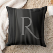 個人化して下さい:  贅沢で黒くフェイクなサテンの生地 クッション (ブランケット)