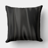 個人化して下さい:  贅沢で黒くフェイクなサテンの生地 クッション (裏面)