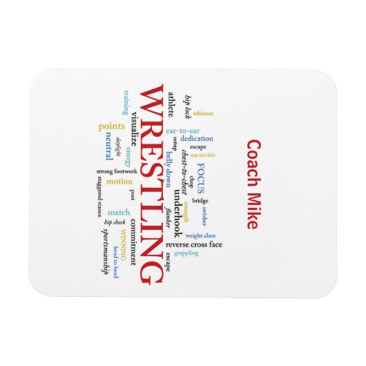 個人化しま、コーチを感謝していしています単語の苦闘します マグネット (横)