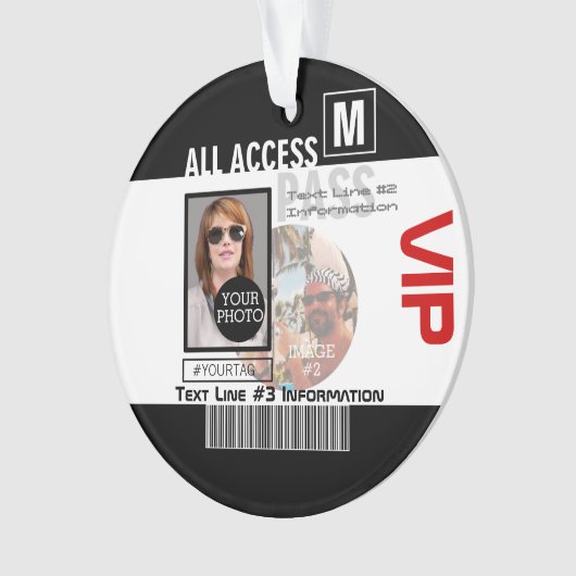 個人化なるあなた自身のVIPのパス8の方法を作成して下さい オーナメント (正面)