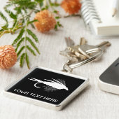 個人化なるべきはえの魚釣りの魅惑 キーホルダー (側面)