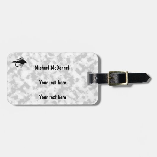 個人化なるべきはえの魚釣りの魅惑 ラゲッジタグ (正面横)