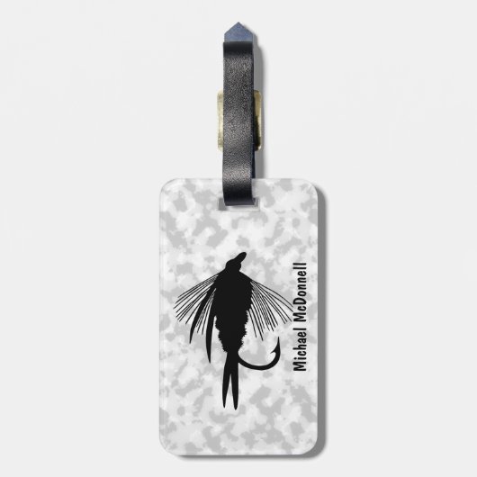 個人化なるべきはえの魚釣りの魅惑 ラゲッジタグ (裏面縦)