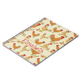 個人化なるべきパンダくまの写実的なパターン ノートブック (左側)