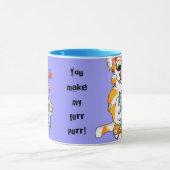 個人化なるべき愛猫のハートのマグ マグカップ (中央)