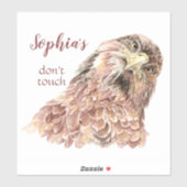 個人名おもしろい水色ホーク シール (シート)