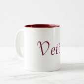 個人名のコーヒー・マグ(Vettie) ツートーンマグカップ (正面左)