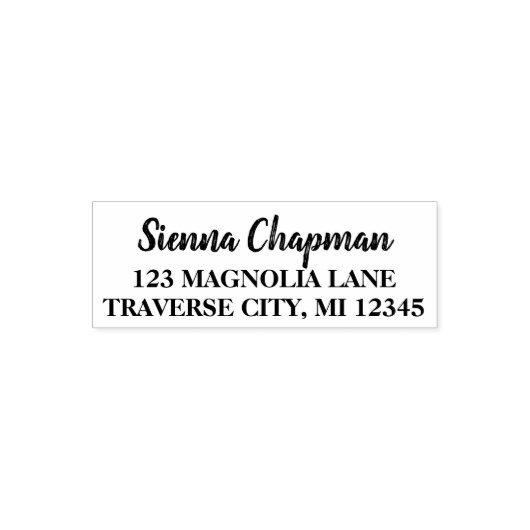 個人名のファンシー差出人住所 セルフインキングスタンプ (デザイン)