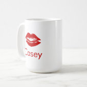 個人名の唇夫人マグ コーヒーマグカップ (正面左)