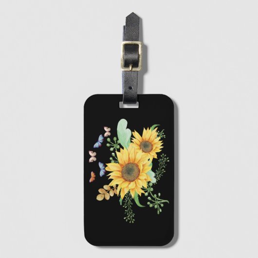 個人名ひまわり春 ラゲッジタグ (正面縦)