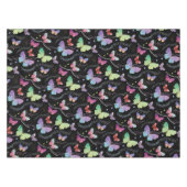 個人名エレガント紫色の鮮やかな蝶 テーブルクロス (正面(横))