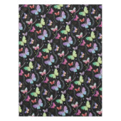 個人名エレガント紫色の鮮やかな蝶 テーブルクロス (正面)