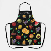 個人名トロピカルフルーツと野菜 エプロン (正面)