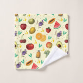 個人名トロピカルフルーツと野菜 バスタオルセット (ウォッシュタオル)