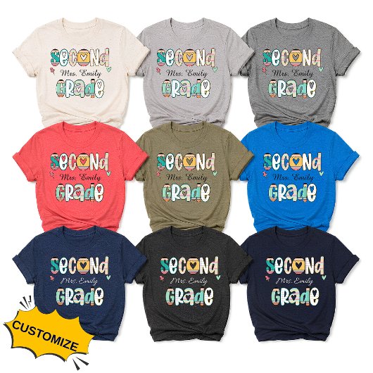 個人名入り2年生担任教師Tシャツ トライブレンドTシャツ