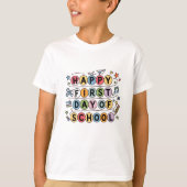 個人名入り はじめての学校 Tシャツ (正面)