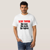 個人名入れ可能!男性用「伝説の男」Tシャツ Tシャツ (正面フル)
