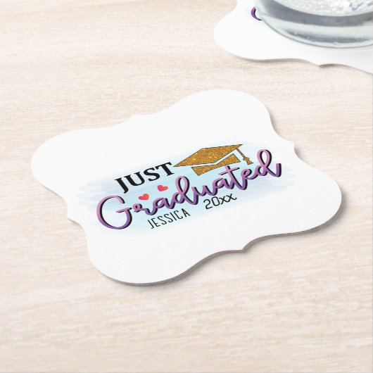個人名2023年卒業 ペーパーコースター (アングル)