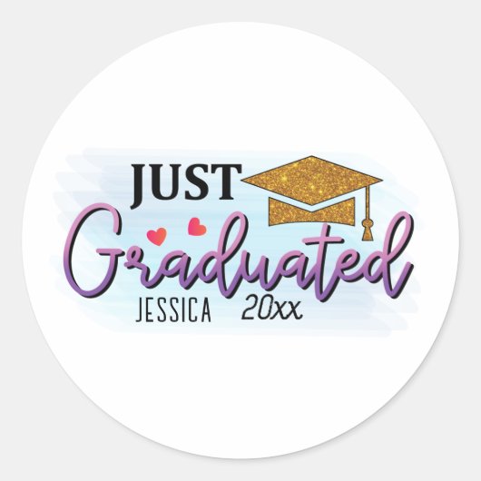 個人名2023年卒業 ラウンドシール (正面)