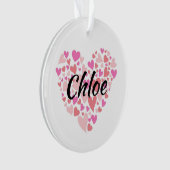 個人名(ハート) オーナメント (正面)