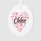 個人名(ハート) オーナメント (正面)
