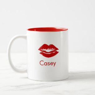 個人名Lips Mrs. mug ツートーンマグカップ