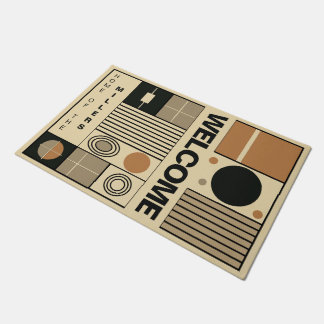 個人向けスタイリッシュの幾何学的ウェルカムマット ドアマット