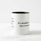 個人女性の男性カメラテレビトランプ引用文おもしろマグカップ ツートーンマグカップ (中央)