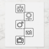 個人女性男性カメラテレビドナルドトランプ認識の ワインラベル (シングルラベル)