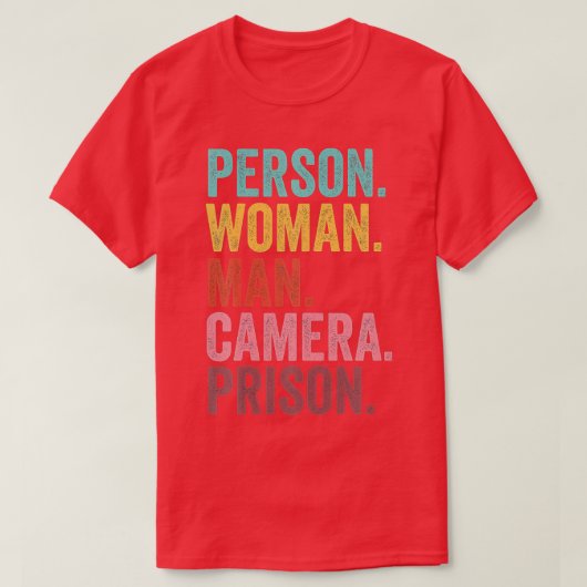 個人女性男性カメラ刑務所 – 7 Tシャツ (デザイン正面)