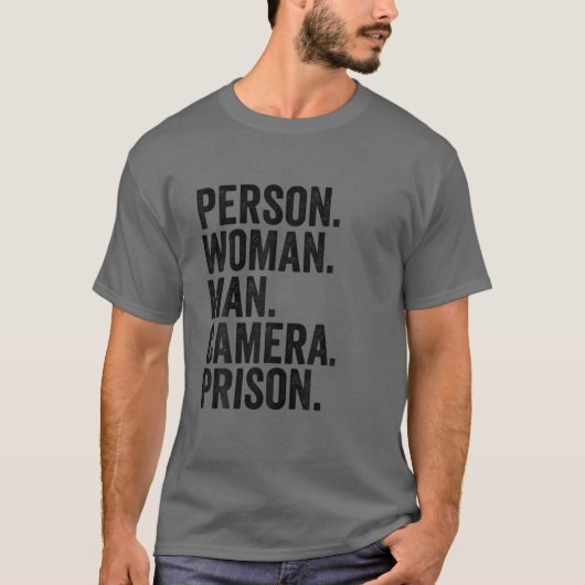 個人女性男性カメラ刑務所 Tシャツ (正面)